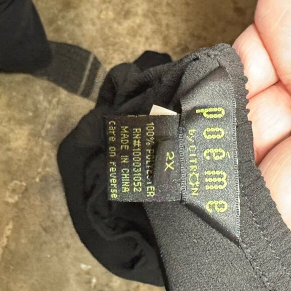 poeme by Citron Black Straight leg pant size 2X - Picture 3 of 3